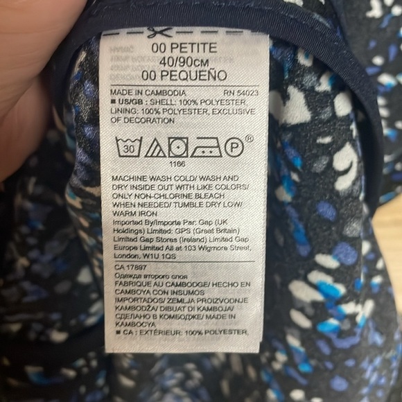 Banana Republic size 00 Petite Blue Sheath Long Sleeve Crew Neck Mini Dress - Picture 6 of 9